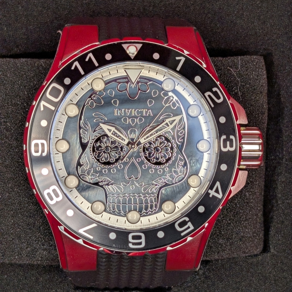 Invicta Aviator Dia De Los Muertos Men's Watch w/ Mother of Pearl Dial - 50mm